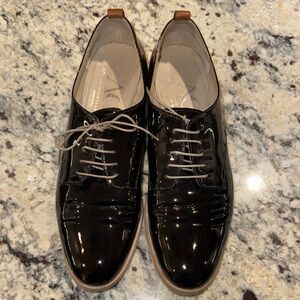 AGL Shiny Black Patent Leather Derbys